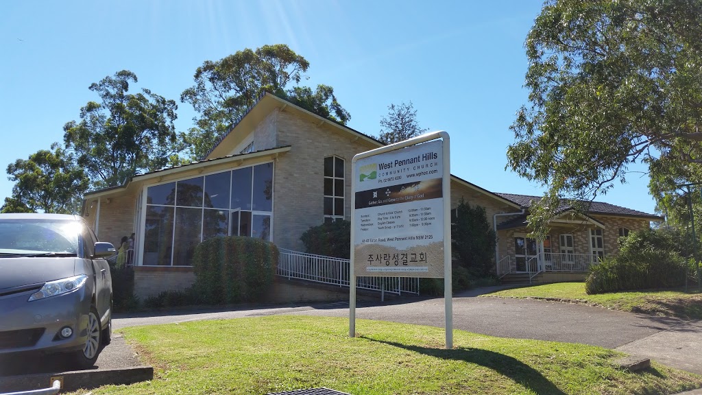 West Pennant Hills Community Church | church | 41-43 Eaton Rd, West Pennant Hills NSW 2125, Australia | 0298724200 OR +61 2 9872 4200