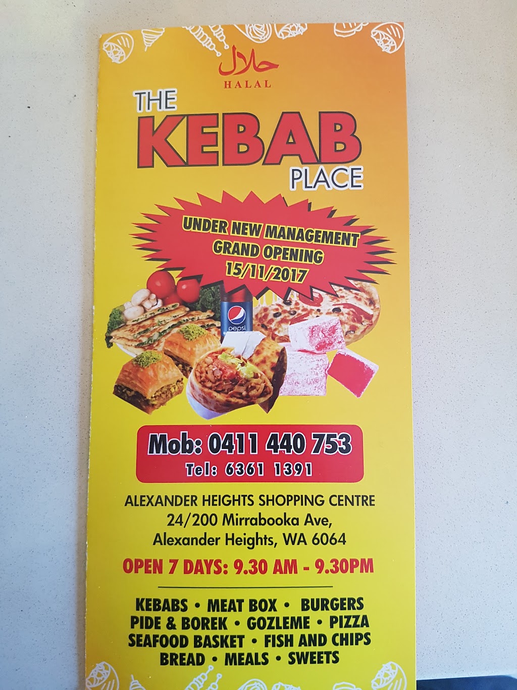 The Kebab Place | restaurant | 200 Mirrabooka Ave, Alexander Heights WA 6064, Australia | 0411440753 OR +61 411 440 753