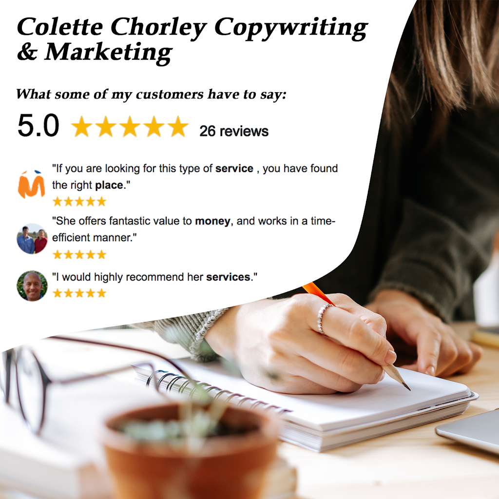 Colette Chorley Copywriting & Marketing |  | 15 Balboa Dr, Hallett Cove SA 5158, Australia | 0405077781 OR +61 405 077 781