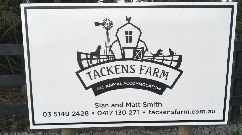 Tackens Farm. All Animal Accommodation |  | 182 Tackens Rd, Fulham VIC 3851, Australia | 0351492428 OR +61 3 5149 2428