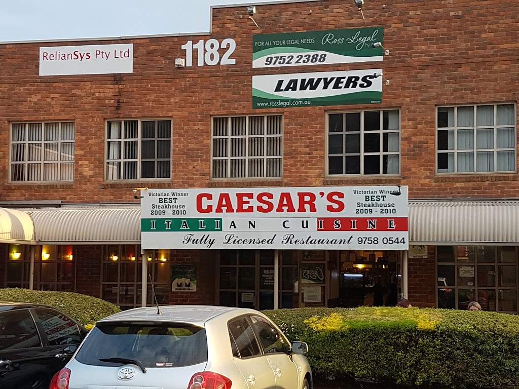 Caesars Italian Cuisine | restaurant | 1182 Burwood Hwy, Upper Ferntree Gully VIC 3156, Australia | 0397580544 OR +61 3 9758 0544