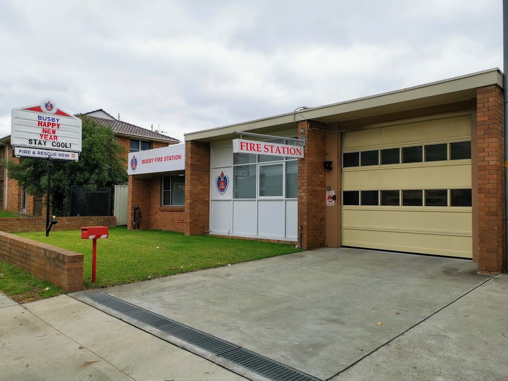 Fire and Rescue NSW Busby Fire Station | fire station | 2 Cartwright Ave, Busby NSW 2168, Australia | 0296076270 OR +61 2 9607 6270