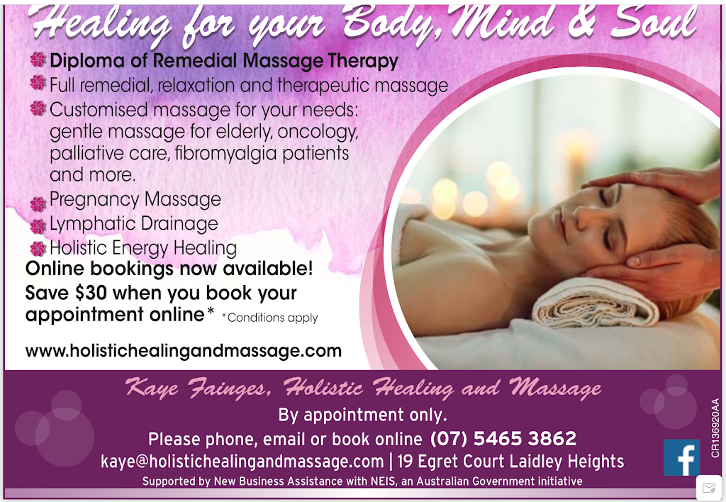 Holistic Healing and Massage |  | 19 Egret Ct, Laidley Heights QLD 4341, Australia | 0754653862 OR +61 7 5465 3862