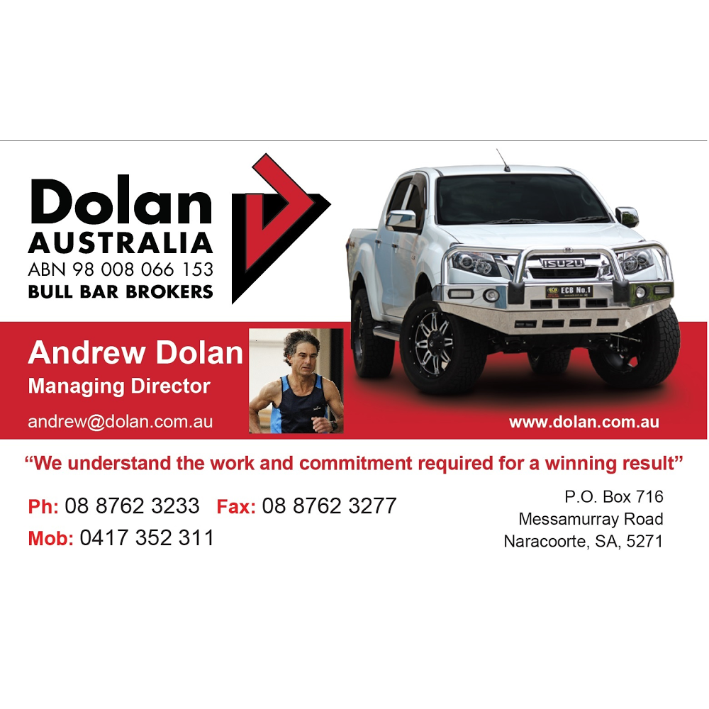Dolan Australia | car repair | LOT 225 Messamurray Rd, Naracoorte SA 5271, Australia | 0887623233 OR +61 8 8762 3233