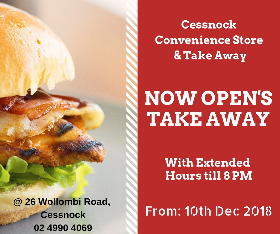 Cessnock Convenience Store | convenience store | 26 Wollombi Rd, Cessnock NSW 2325, Australia | 0249904069 OR +61 2 4990 4069