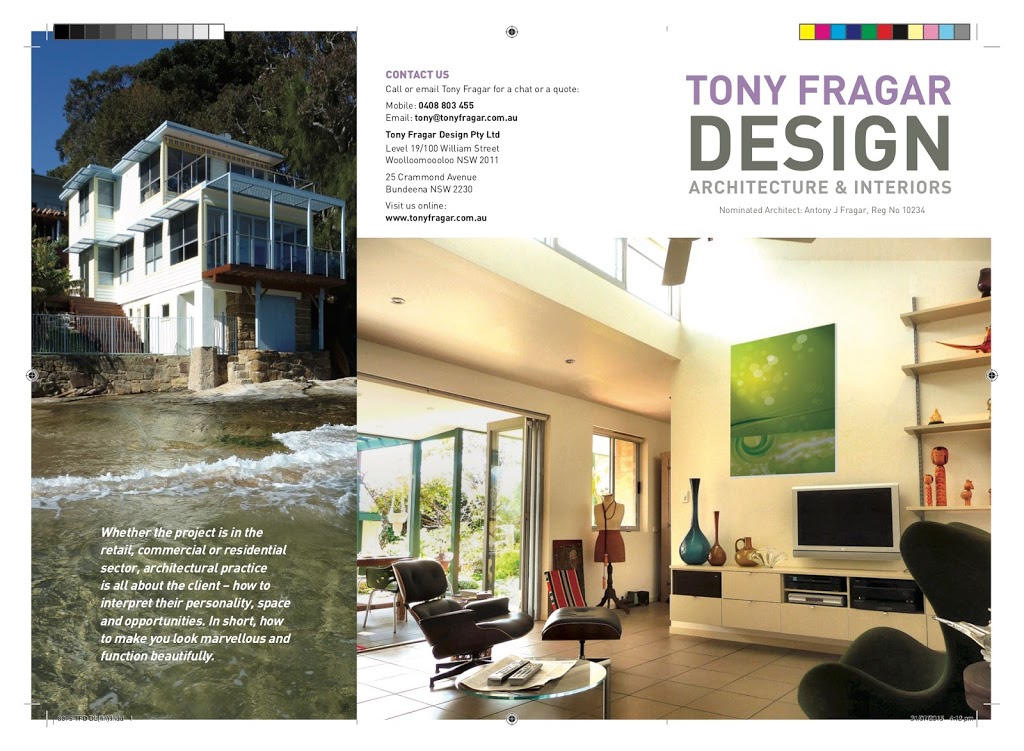 Tony Fragar Design Architect Pty Ltd |  | 25 Crammond Ave, Bundeena NSW 2230, Australia | 1300213429 OR +61 1300 213 429