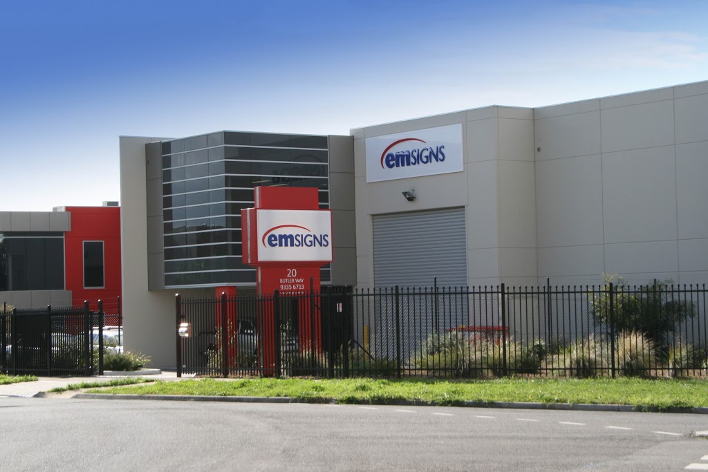 EM Signs | 20 Butler Way, Tullamarine VIC 3043, Australia | Phone: 1300 000 367