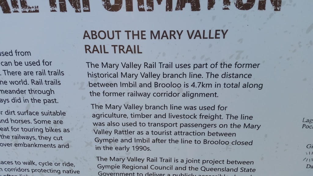 Mary Valley Rail Trail | park | Selwyn St, Imbil QLD 4570, Australia