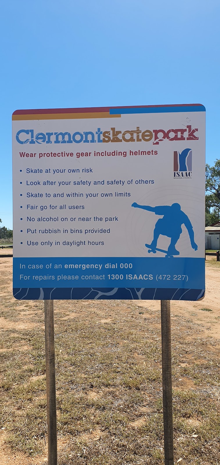 Clermont Skate Park | 30 Collins St, Clermont QLD 4721, Australia | Phone: 1800 034 588