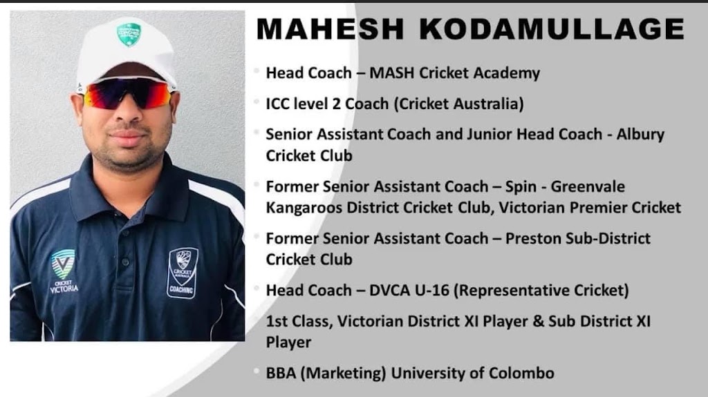 MASH Cricket Academy | Quinan Parade, Shepparton VIC 3630, Australia | Phone: 0452 053 570