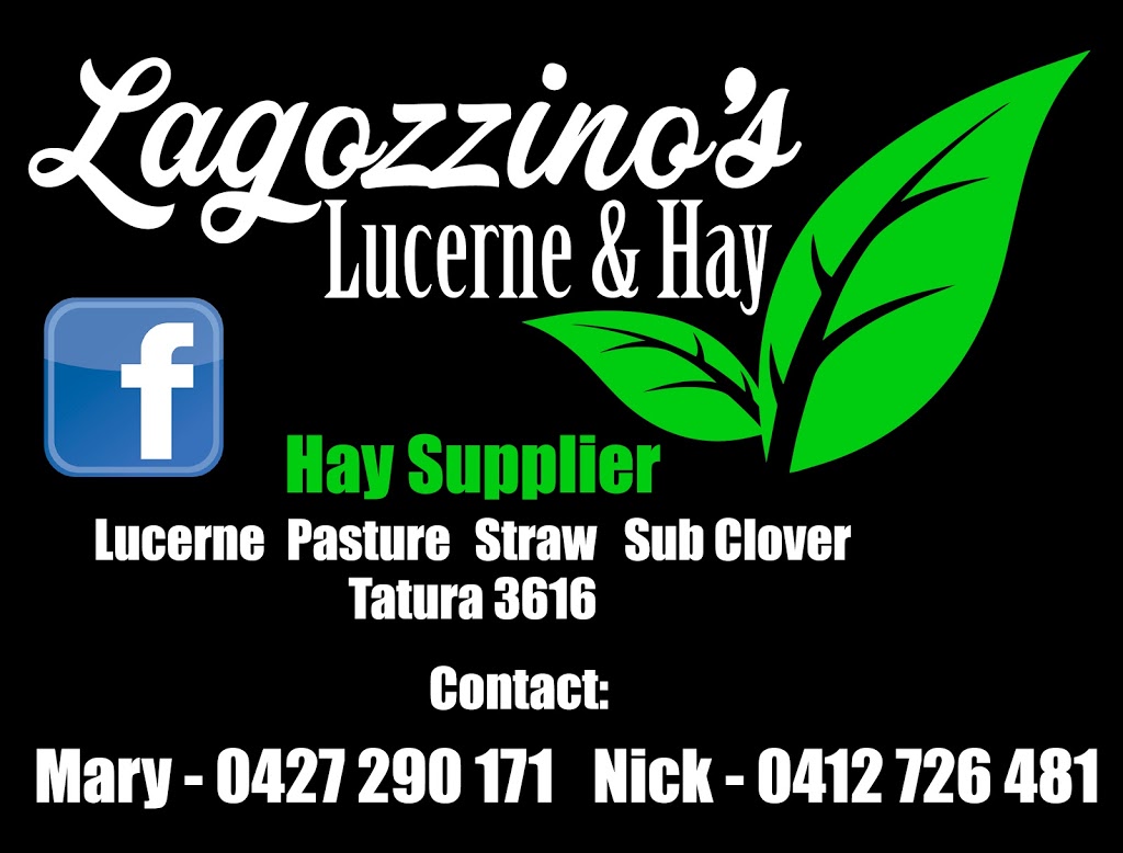 Lagozzinos Lucerne And Hay | food | 530 Hooper Rd, Tatura VIC 3616, Australia | 0408583464 OR +61 408 583 464