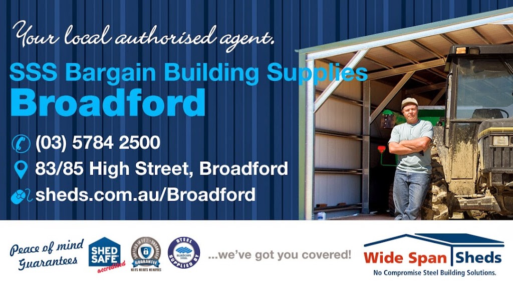 Wide Span Sheds Broadford | 83-85 High St, Broadford VIC 3658, Australia | Phone: (03) 5784 2500