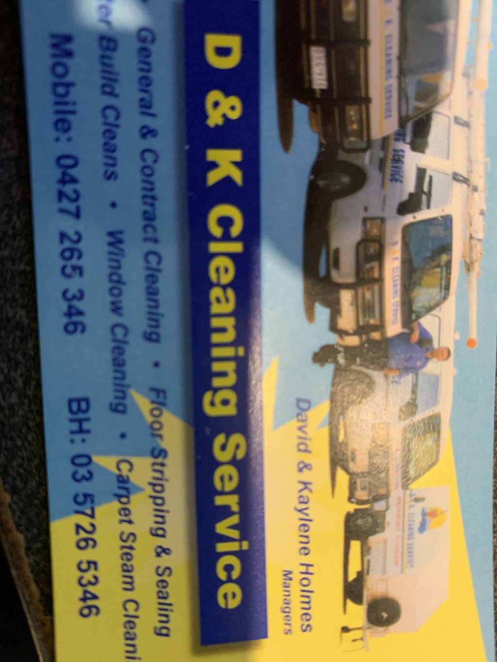 D&K CLEANING SERVICE |  | 56 School Rd, Springhurst VIC 3682, Australia | 0357265346 OR +61 3 5726 5346
