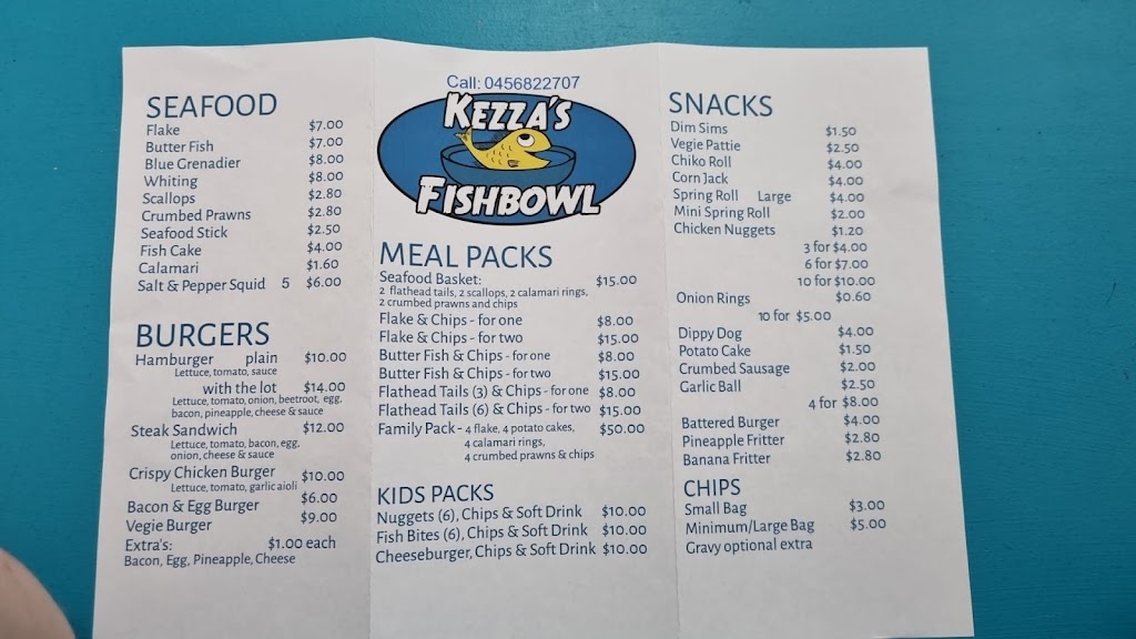 Kezzas Fish Bowl | meal takeaway | 85 Henty St, Casterton VIC 3311, Australia | 0456822707 OR +61 456 822 707