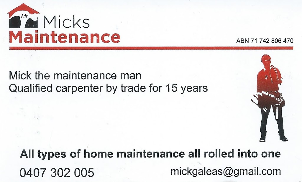 Mr Micks Maintenance | home goods store | Cameron Cres, Lara VIC 3212, Australia | 0407302005 OR +61 407 302 005
