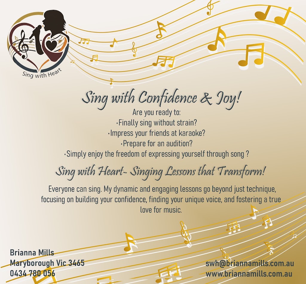 Sing with Heart | 174 Park Rd, Maryborough VIC 3465, Australia | Phone: 0434 780 056