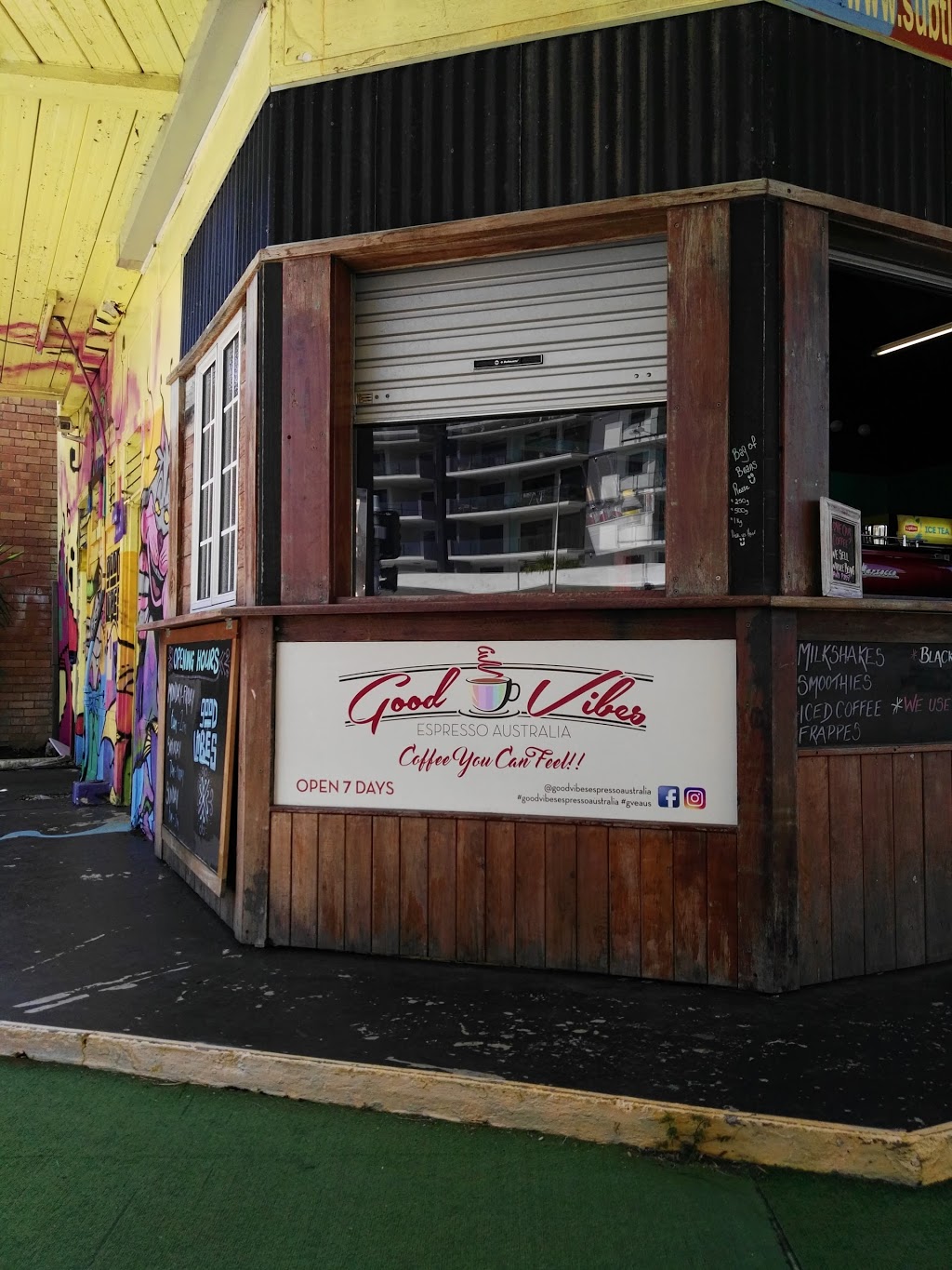 Good Vibes Espresso Australia | cafe | 1-13 Redcliffe Parade, (Corner Anzac Rd and Sutton Street), Redcliffe QLD 4020, Australia