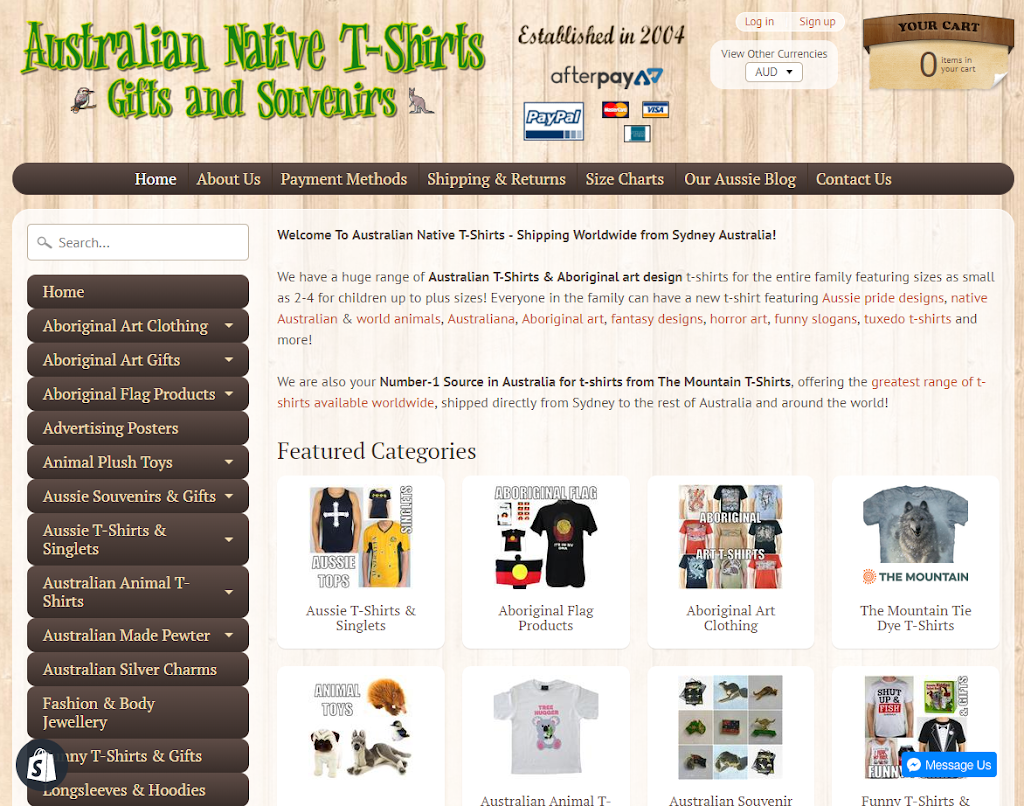 Australian Native T-Shirts | clothing store | Unit 2/8 Narabang Way, Belrose NSW 2085, Australia | 0294532696 OR +61 2 9453 2696