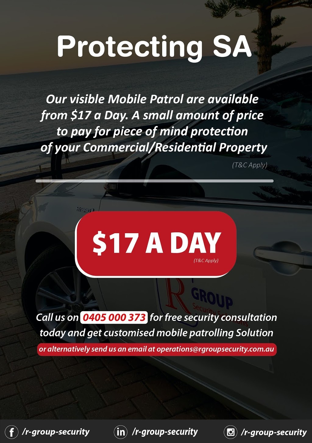 R Group Security - South Australia, Adelaide | U8/6 Claring-Bould Rd, Christies Beach SA 5165, Australia | Phone: 0405 000 373