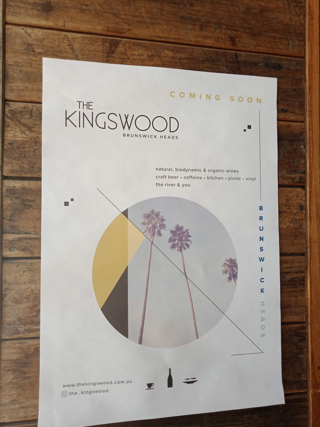 The Kingswood | restaurant | Shop 2/26 Mullumbimbi St, Brunswick Heads NSW 2483, Australia | 0266851111 OR +61 2 6685 1111