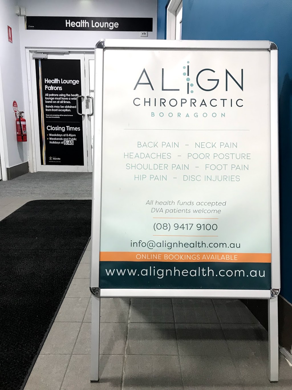 Align Chiropractic Booragoon | health | 521 Marmion St, Booragoon WA 6154, Australia | 0894179100 OR +61 8 9417 9100