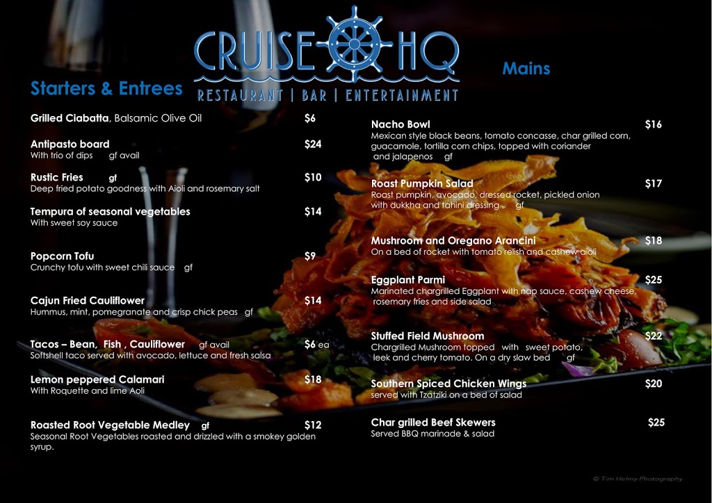 Cruise HQ | restaurant | 4/74 Clarence St, Port Macquarie NSW 2444, Australia | 0265839481 OR +61 2 6583 9481