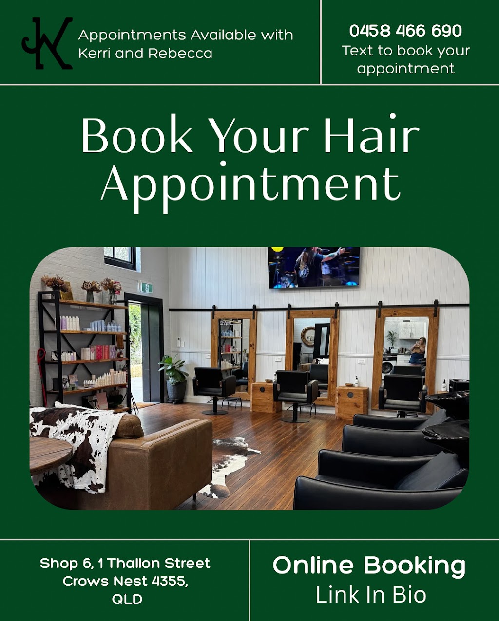 Hair With Kerri | 1 Thallon St, Crows Nest QLD 4355, Australia | Phone: 0458 466 690