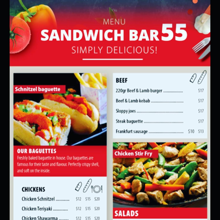 Sandwich Bar 55 | restaurant | 55E Kooyong Rd, Caulfield North VIC 3161, Australia | 0395095429 OR +61 3 9509 5429