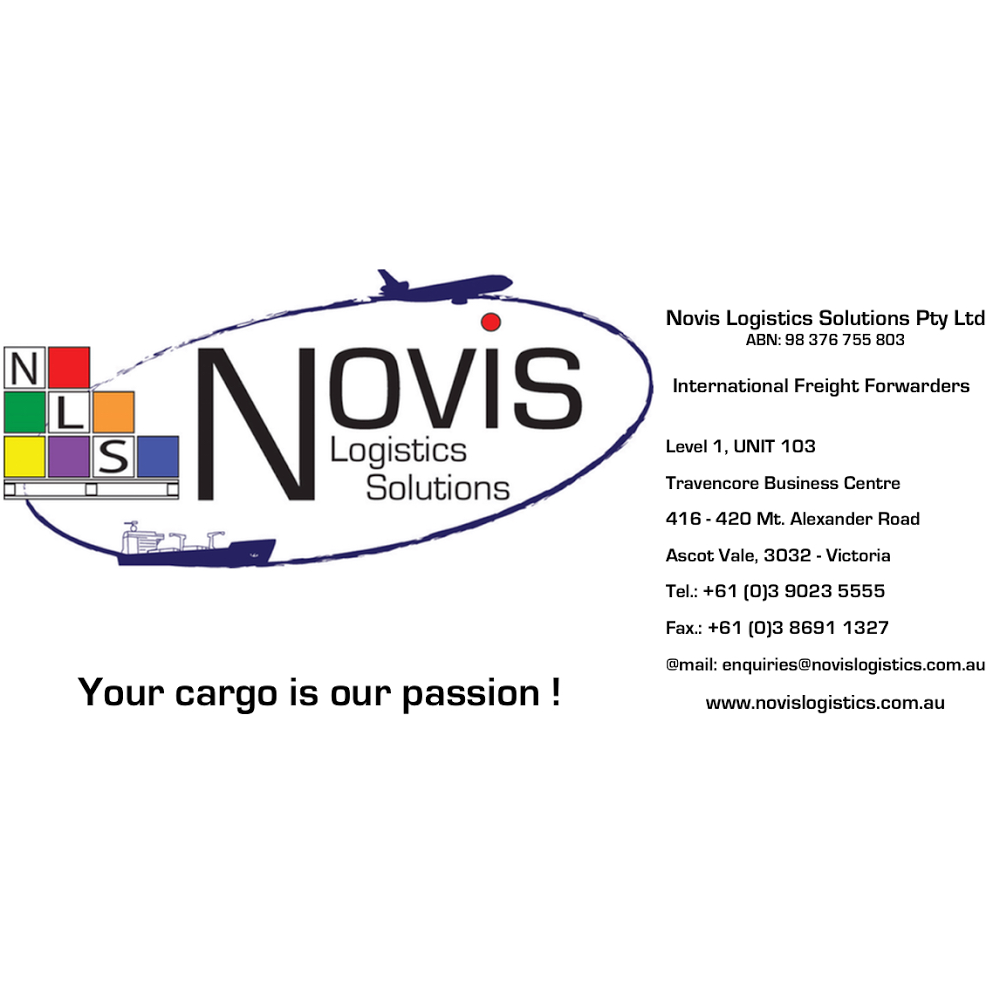 Novis Logistics Solutions Pty Ltd | 416/420 Mt Alexander Rd, Ascot Vale VIC 3032, Australia | Phone: (03) 9023 5555
