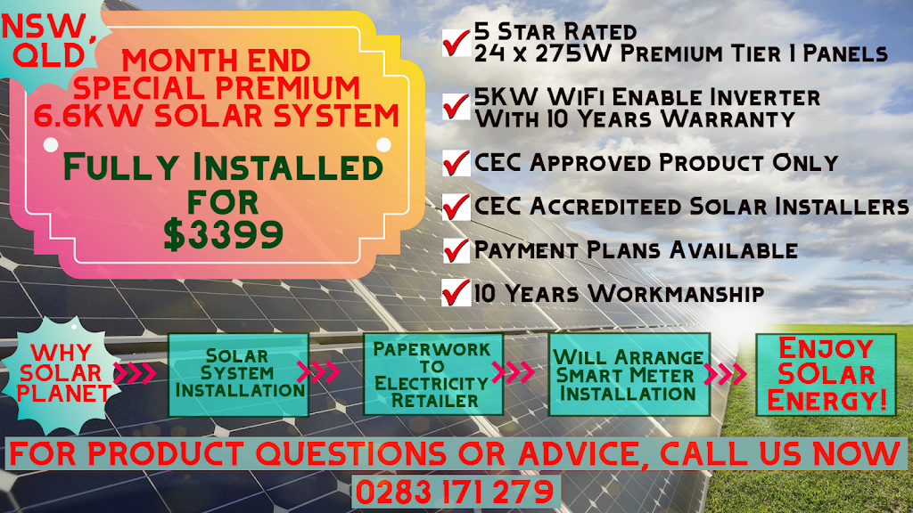 Solar Planet Pty Ltd | Aries St, Cranbourne VIC 3977, Australia | Phone: 0460 586 306