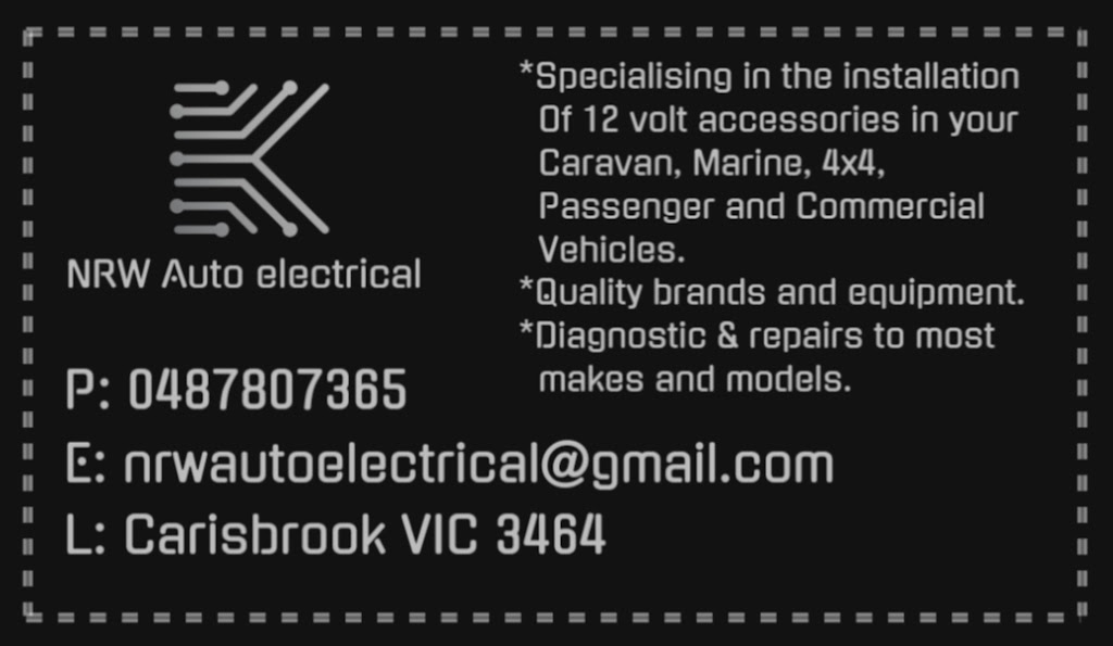 NRW Auto electrical | 26 Grice St, Carisbrook VIC 3464, Australia | Phone: 0487 807 365