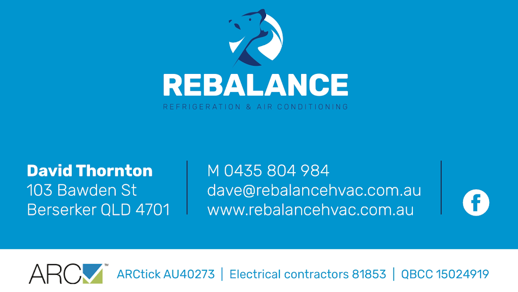 Rebalance Refrigeration & Air Conditioning Pty Ltd | 2b Arthur St, Depot Hill QLD 4700, Australia | Phone: 0435 804 984