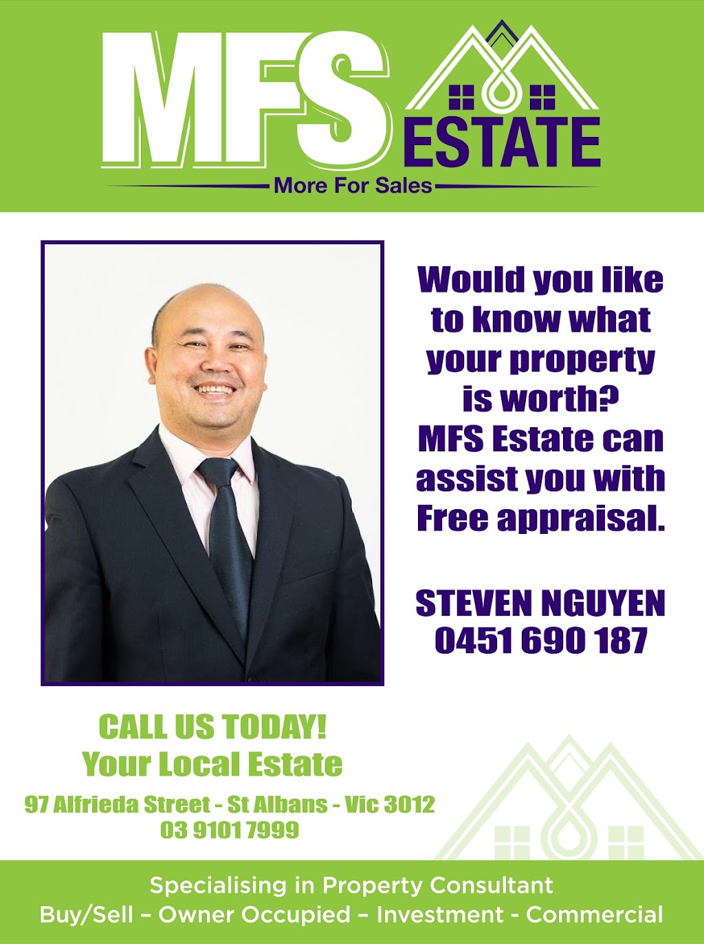 MFS ESTATE PTY LTD | 156 Alfrieda St, St Albans VIC 3021, Australia | Phone: (03) 9101 7999