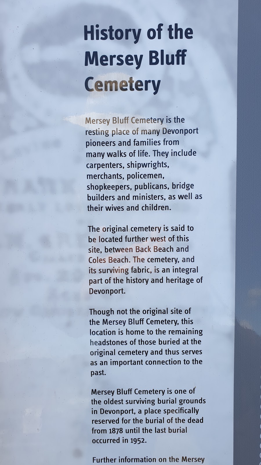 Mersey Bluff cemetery | cemetery | Devonport TAS 7310, Australia