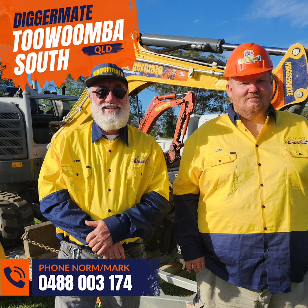 Diggermate Mini Excavator Hire Toowoomba South | 97 Curzon St, East Toowoomba QLD 4350, Australia | Phone: 0488 003 174