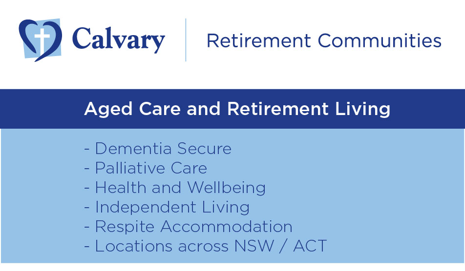 Calvary Retirement Communities | Level 1, Suite 5/342/344 Main Rd, Cardiff NSW 2285, Australia | Phone: (02) 4954 1800