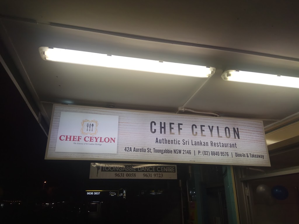 Chef Ceylon | restaurant | 42A Aurelia St, Toongabbie NSW 2146, Australia | 0288409576 OR +61 2 8840 9576