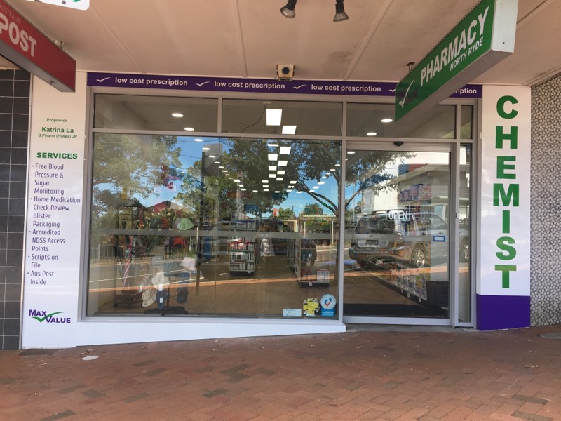 Max Value Pharmacy | post office | 8 Blenheim Rd, North Ryde NSW 2113, Australia | 0298881888 OR +61 2 9888 1888