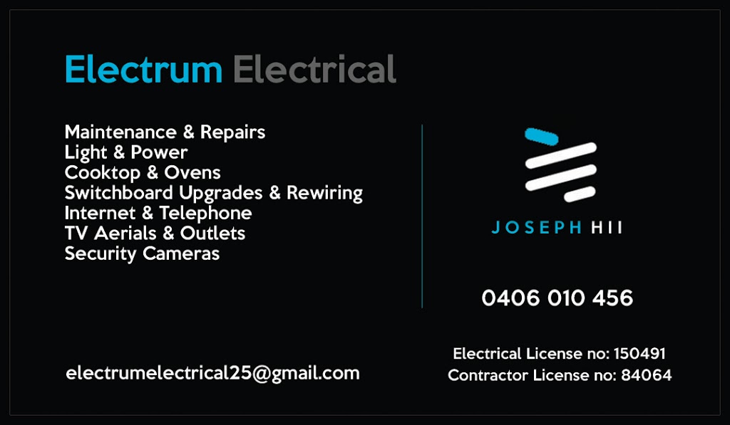 Electrum Electrical | 18 Eldon St, Indooroopilly QLD 4068, Australia | Phone: 0406 010 456