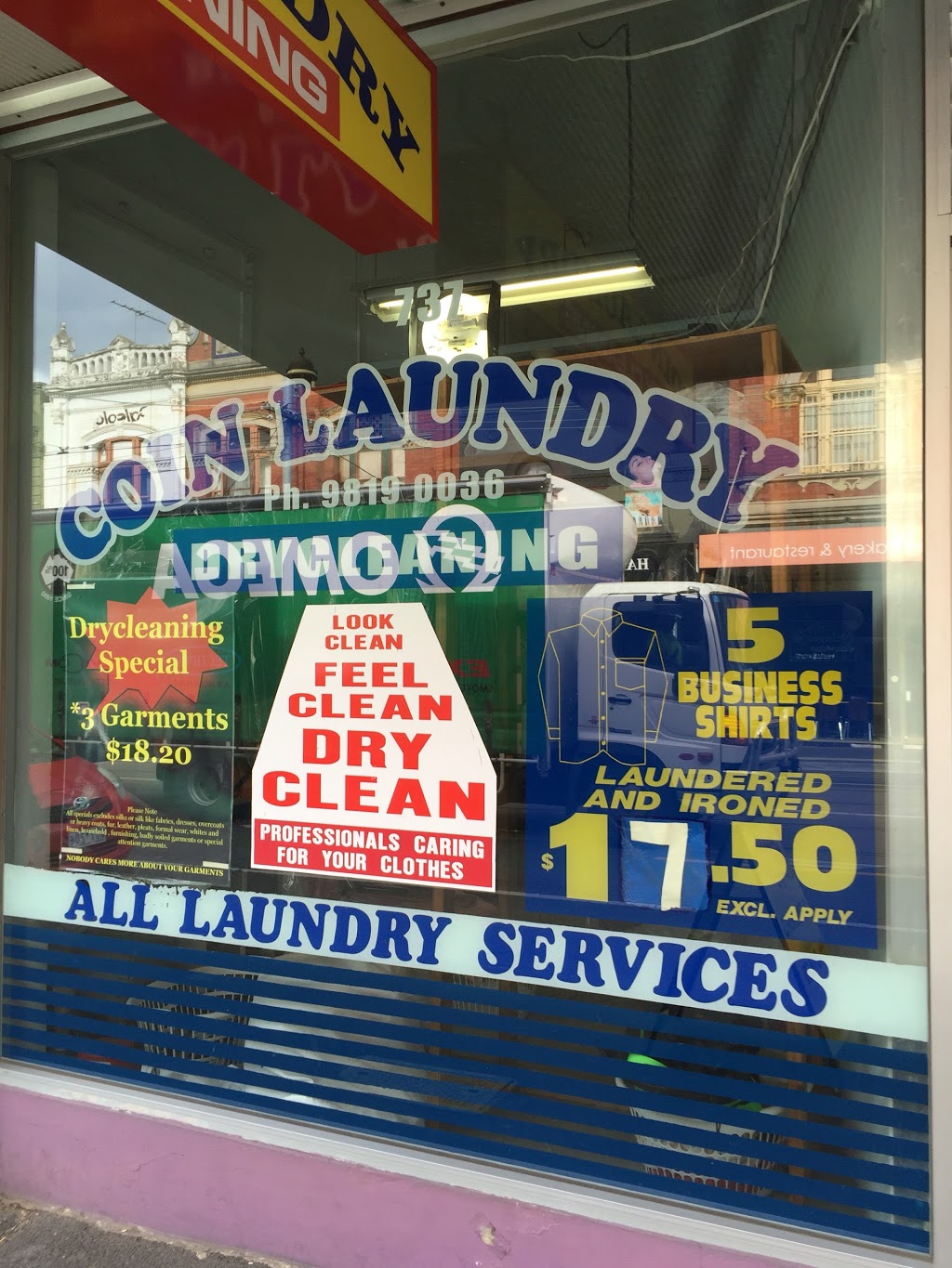 Coin Laundry & Dry Cleaning | laundry | 737 Glenferrie Rd, Hawthorn VIC 3122, Australia | 0451780502 OR +61 451 780 502