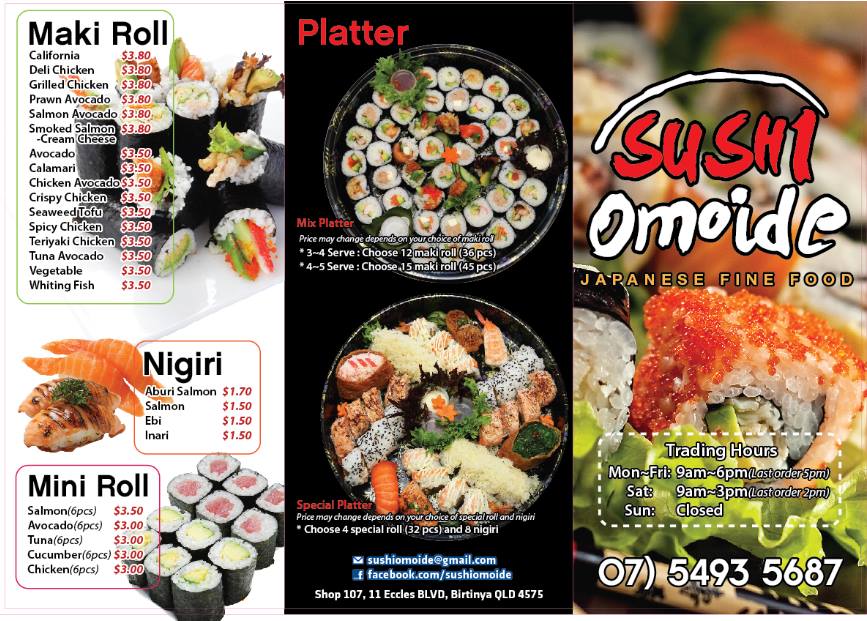 Sushi Omoide | restaurant | Shop 107/11 Eccles Blvd, Birtinya QLD 4575, Australia | 0431749955 OR +61 431 749 955