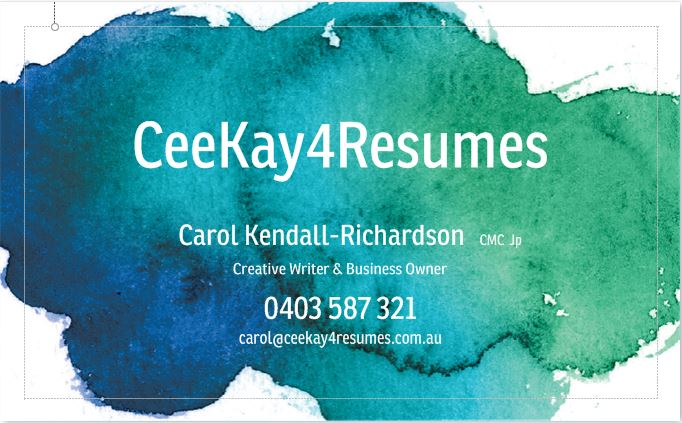Ceekay4Resumes - Carol Kendall-Richardson | CMC |  | Lindsay Ave, Valentine NSW 2280, Australia | 0403587321 OR +61 403 587 321