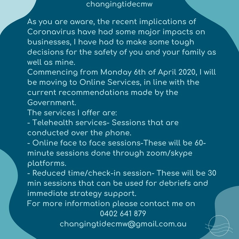 Changing Tide Counselling & Mental Wellness | health | 5/197 Kerry St, Sanctuary Point NSW 2540, Australia | 0402641879 OR +61 402 641 879