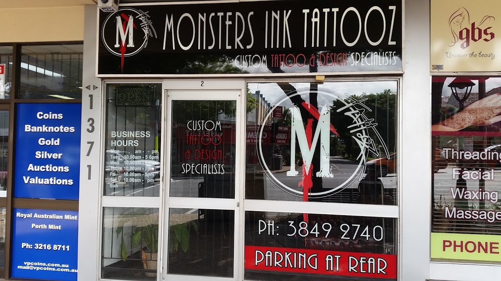 Monsters Ink Tattooz | 1371 Logan Rd, Mount Gravatt QLD 4122, Australia | Phone: (07) 3849 2740