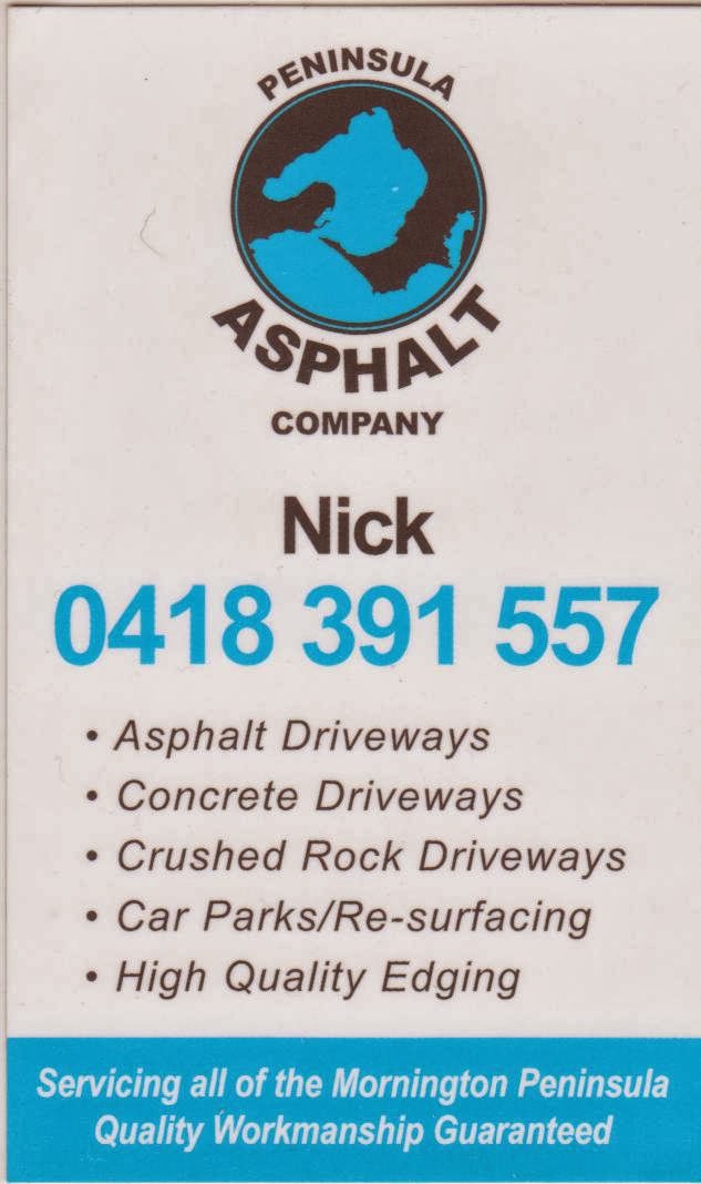 Peninsula Asphalt Company | general contractor | 12 Rolls Ct, Rye VIC 3941, Australia | 0418391557 OR +61 418 391 557