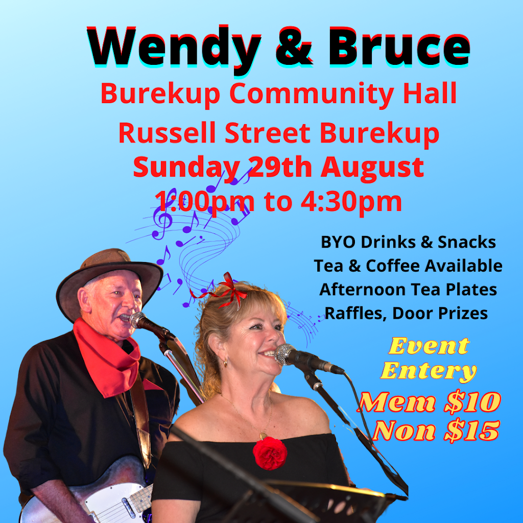 The South West Country Music Club Inc |  | Community Hall, 37 Russell Rd, Burekup WA 6235, Australia | 0467070248 OR +61 467 070 248