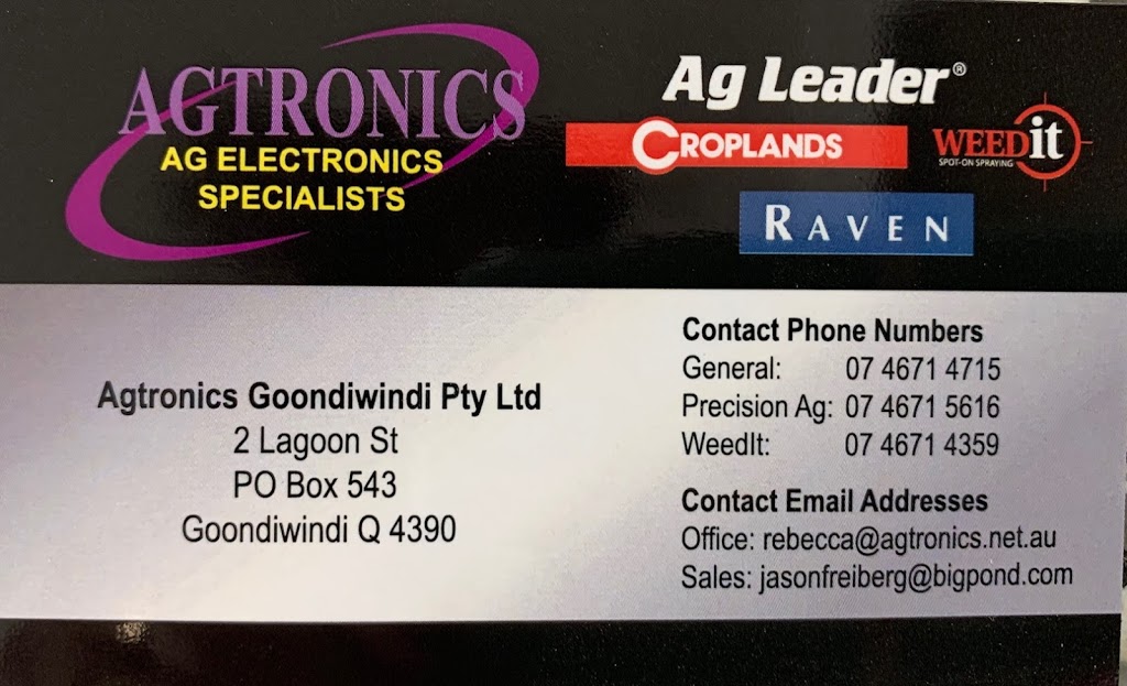 Agtronics Goondiwindi | 2 Lagoon St, Goondiwindi QLD 4390, Australia | Phone: (07) 4671 4715