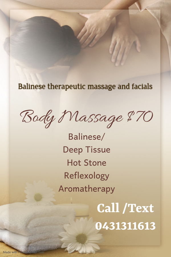 Balinese Massage |  | Marina Pier Nail Bar and Beauty. Shop R21, Holdfast Shores, Promenade, Glenelg SA 5045, Australia | 0431311613 OR +61 431 311 613