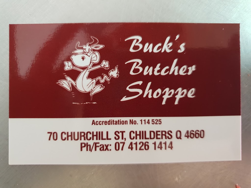 Bucks Butcher Shoppe | store | 70 Churchill St, Childers QLD 4660, Australia | 0741261414 OR +61 7 4126 1414