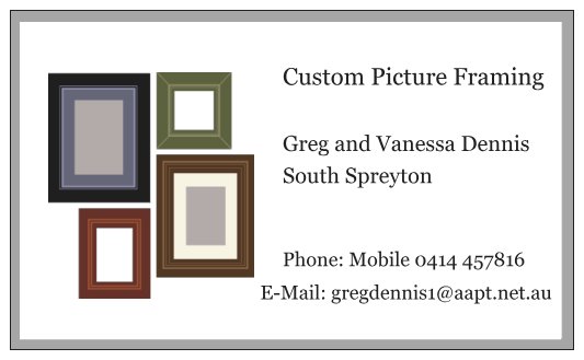 Spreyton Picture Framing | store | 22 Eagle Ridge Rd, South Spreyton TAS 7310, Australia | 0414457816 OR +61 414 457 816
